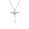 Collar original de corazón de Cupido de Xingcheng para mujer, collar de circonita de alta calidad con nicho de plata esterlina S925 combinable