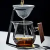Infusor de té sin perforaciones, infusor de té de taza de ceremonia de alta gama, separador integrado de té y agua, filtro de piedra mineral, soporte para preparar té