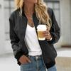 Chaqueta Casual Transfronteriza Ropa para Mujer Aliexpress 2024 Otoño Nuevo Color Sólido Moda Europea y Americana Chaqueta Exterior con Cremallera para Mujer