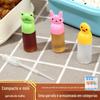Garrafa de Molho Mini Portátil Fofa para Almoço com Molho para Salada Garrafa de Ketchup Plástico Temperos Garrafa Squeeze para Molho