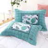 Toalla de almohada de algodón de gasa gruesa de ocho capas 52 cm * 78 cm suave toalla de almohada para pareja de caramelo toalla de almohada de dibujos animados cama
