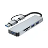 Estación de acoplamiento cinco en uno concentrador multifunción USB 3.0 lector de tarjetas SD/TF extensión para portátil