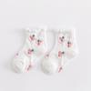 Calcetines de Algodón Delgado con Estampado Oscuro de Moda para Niños de Primavera y Verano Calcetines para Bebés y Niños Pequeños Lindos Calcetines de Encaje Auricularia de Princesa