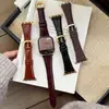 Correa de Cuero Encerado Ajustada Adecuada para Apple Watch S10 S11 Huawei Fit4 Xiaomi Banda de Muñeca Cintura Delgada