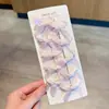 Grampo de Cabelo Suco de Maquiagem Colorido com Toque de Luxo, Presilha Bico de Pato para Franja Lateral, Grampo Versátil Estilo Coreano Ins