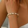 Pulsera vintage de oro rosa ins pulsera geométrica con incrustaciones de diamantes moda de Corea del Sur temperamento de alta gama joyería de lujo ligero al por mayor