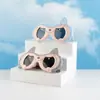 Gafas de Sol de Silicona para Niños, Lindos Gafas de Sol Polarizadas de Gatito de Dibujos Animados para Bebé, Para Tomar Fotos, Protección Solar, Gafas Anti-UV, Modernas