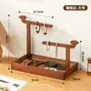 Soporte de Joyería de Madera Soporte de Exhibición de Joyería para Pulseras y Anillos Estante de Joyería Minimalista para Encimera Soporte de Joyería de Madera Maciza Multicapa para Collares