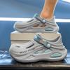 Zuecos de Doble Capa para Hombre 2025 Verano Nuevo Ropa Exterior Eva Playa Zapatos para Vadear con Sensación de Caca, Zapatos para Senderismo en Río, Sandalias Toe-Toe