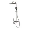 Set de Ducha Premium Cobre Gunmetal Vía de Agua Tecla de Piano Cuadrado Impulsor de Presión para Uso en Hogar y Hotel