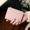 Cartera corta de dos pliegues para mujer, tarjetero multitarjeta de moda para mujer, tarjetero para certificado, monedero, billetera pequeña y fresca, venta al por mayor