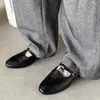 Textura Suave de Couro Bovino, Sapatos Mary Jane Retrô Versáteis, Temporada Primavera 2026, Salto Baixo Robusto, Bico Redondo, Sapatos de Couro Genuíno Únicos para Mulheres
