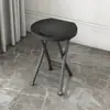 Taburete Plegable, Taburete Portátil para el Hogar para Cambiarse los Zapatos, Taburete de Mesa de Café, Silla de Mesa de Comedor, Taburete de Baño, Soporte Metálico Multifuncional de Almacenamiento en la Puerta