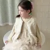 Estilo Nuevo Ropa de Abrigo para Niñas Chaleco de Algodón Engrosado Integrado Lana de Cordero Bebé Acolchado Chaleco Chaqueta Elegante Cálido