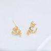Micro Zircônio Luz Luxo Bow Bee Cat Simples s925 Brincos de Pérola diy Brincos de Jóias Artesanais