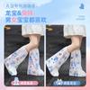 Cubrezapatos desechables con estampado de dibujos animados para niños, botas de lluvia altas engrosadas, cubrepies impermeables y antideslizantes para exteriores para días lluviosos