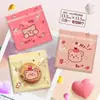 Bolsa para galletas de dibujos animados de oso conejo pequeño, linda, bolsa para embalaje de alimentos para snacks, bolsa para turrón, bolsa con cremallera autosellable 50