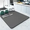 Tapete Escurridor de Cocina, Tapete Absorbente de Tierra de Diatomeas para Encimera, Tapete para Ollas, Tapete Aislante de Calor, Posavasos para Barra, Tapete para Secar Platos, No Lavable