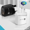 Modelo Privado Pd25W Adecuado para Cabezales de Carga Android, Huawei y Apple, Cargador USB de Múltiples Puertos, Carga Rápida Estándar de EE. UU., Carga Rápida de Múltiples Puertos