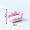 Muebles Creativos Elásticos Q Rosas, Accesorios Decorativos Hechos a Mano para Casas de Muñecas DIY, Adornos Pequeños para Paisajismo de Sala de Estar en Miniatura