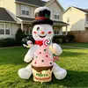 Suministro exclusivo transfronterizo de adorables modelos inflables de muñeco de nieve para fiestas en el jardín, decoraciones festivas, accesorios y adornos de modelo navideño