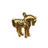 Llavero de Caballo del Zodiaco Tridimensional Retro de Latón Colgante de los Doce Signos del Zodiaco Hazte Rico Inmediatamente Fabricante de Artículos de Cobre al por Mayor
