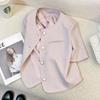 Blazer Rosa de Manga Curta Estilo Chanel para Mulheres, Novo Verão 2026 Top Elegante de Alta Qualidade para Socialites