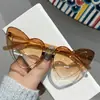Nuevas Gafas de Sol Infantiles Transfronterizas de Color Degradado en Forma de Corazón Venta al por Mayor para Niños y Niñas Gafas de Sol de Moda Tendencia