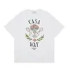 Camiseta de manga corta Casablanca de marca nicho europea y americana de tendencia High Street 100% Algodón