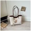 Bolsa Grande Casual Simples para Mulheres, Nova Bolsa Tote da Moda para o Trabalho, Bolsa de Ombro Texturizada Versátil de Grande Capacidade para Mulheres