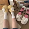 Chinelos de Algodão Originais Miffy Femininos de Inverno para Casa Quentinhos com Pelúcia Chinelos de Inverno com Veludo Adicional Antiderrapantes Chinelos de Pelúcia
