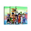 Amazon Venta al por Mayor Dragon Ball Anime Retrato Familiar Pintura Decorativa Madera Maciza Inyección de Tinta Tríptico Sin Marco Personalizado Dropshipping