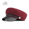 Chapéu de Lã Infantil Outono e Inverno Moda Simples Vintage Chapéu Azul Marinho Chapéu Estilo Academia Britânica Chapéu de Copa Reta Moda Masculina
