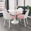 Mesa y Sillas de Negociación Combinación Oficina Simple Recepción Mesa Redonda Pequeña Mesa de Comedor Tienda de Té con Leche Área de Descanso Mesa de Balcón