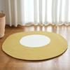 Alfombra de algodón tejida con cuerda nórdica, sencilla, ovalada, para sala de estar, dormitorio, estilo japonés, para mesa de centro, puerta de entrada, redonda
