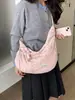 Bolsa de Ombro Transversal Estilo Coreano Casual com Estampa de Estrelas para Mulheres, Nova Coleção 2026, Bolsa Transversal de Grande Capacidade, Versátil e Adequada para o Dia a Dia, Bolsa Formato Dumpling