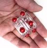 Set de Cuentas de Dragón de Cristal Divertido Set de Maza Espinosa Anillo de Bloqueo Extra Grande Audaz Grano Grande Productos Divertidos para el Sexo Palo de Masturbación jj