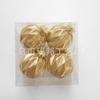 Venta caliente transfronteriza bola de Navidad en forma prismática de rejilla 8 cm juego de bolas de Navidad con purpurina decoraciones navideñas bola transparente