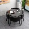 Mesa de Comedor Plegable que Ahorra Espacio, Simple, para Hogar, Apartamento Pequeño, Mesa de Comedor para Tienda, Mesa y Sillas para Negocios, Mesa Redonda para Recepción