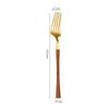 Vajilla de acero inoxidable 430 imitación veta de madera marmoleado cuchillo de cintura pequeña, tenedor y cuchara juego de cuatro piezas cuchillo para bistec cuchara cuchara de té