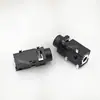 Soquete de fone de ouvido de 3,5 mm PJ-327C com peça traseira de metal, soquete de áudio e vídeo de três seções e canal duplo