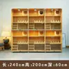 Vitrina para casa de gato, villa de gato de madera maciza, gabinete para gatos, casa de gato, jaula para gatos, villa pequeña de hospedaje, estándar