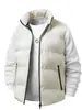 Chaleco Ligero para Hombre de Invierno con Cuello Alto Acolchado Cálido Chaqueta Cardigan Talla Grande Chaleco Holgado Ropa de Algodón Chaqueta Exterior con Cremallera