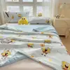 Juego de 4 Tapetes de Látex Clase A Verano Dormitorio Individual Doble Fresco Seda de Hielo Tapete Suave Juego de 3 Lavable 4