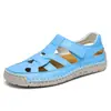 Sandalias Transfronterizas 2025 para Mujer Verano Romanas Planas Tejidas Zapatos de Mujer Suela Suave Ligeros Estudiante Antideslizantes Zapatos de Playa