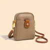 2022 Nuevo Nicho Primera Capa Piel de Vaca Bolsa para Teléfono Móvil de Cuero Genuino para Mujer Bolso Pequeño Cruzado Casual Monedero Multifuncional
