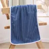 Toalla de baño de forro polar de coral de alta densidad con rayas anchas, toalla absorbente impresa, toalla de baño grande gruesa, toalla de comercio exterior temu