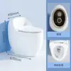 Asiento de Inodoro Jomoo para Apartamentos Pequeños, Inodoro Doméstico con Forma de Huevo, Antisalpicaduras, Descarga de Sifón, para Uso en el Hogar