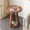 Mesa de centro pequeña para sala de estar, mesa de té pequeña, ligera, de lujo, sencilla y moderna, de madera maciza, para hotel, casa de familia, sofá, mesa auxiliar, mesa redonda pequeña para dormitorio
