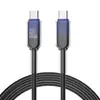 Cable Trenzado de Cristal de Hielo Tipo-C de Doble Extremo Cable de Datos Gradiente Adecuado para Apple/Huawei/Carga Rápida Cable de Datos Cable de Carga